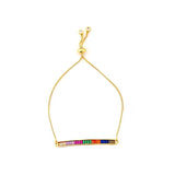 Autumn Style Gold Zirconia Bracelet&bangle Women's Rainbow Shell Bracelet Luxury Adjustable heart eye snake chain Bracelet